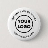 Uw BedrijfsLogo van de Tekst en Collectieve Swag Ronde Button 5,7 Cm (Voorkant)