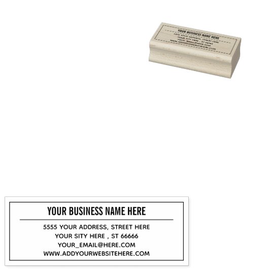 Uw bedrijfsnaam Adres Info Professional Stempel (Gestempeld)