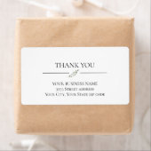 Uw bedrijfsnaam adres legant eenvoudig product etiket (Insitu)