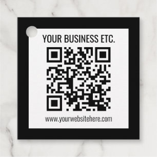 Uw bedrijfsnaam & bewerkbare QR-code Bedankjes Labels