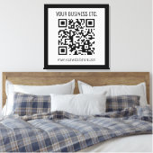 Uw bedrijfsnaam & bewerkbare QR-code Canvas Afdruk (Insitu (Slaapkamer))