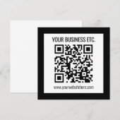 Uw bedrijfsnaam & bewerkbare QR-code Kaart (Voorkant / Achterkant)