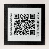 Uw bedrijfsnaam & bewerkbare QR-code Legpuzzel (Horizontaal)