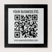 Uw bedrijfsnaam & bewerkbare QR-code Legpuzzel (Verticaal)