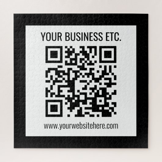 Uw bedrijfsnaam & bewerkbare QR-code Legpuzzel (Verticaal)