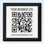 Uw bedrijfsnaam & bewerkbare QR-code Magneet