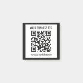 Uw bedrijfsnaam & bewerkbare QR-code Post-it® Notes (Voorkant)