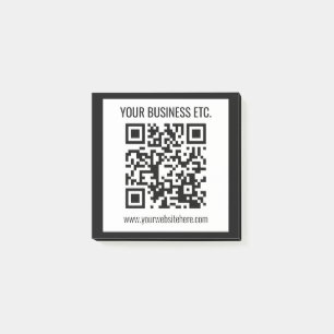Uw bedrijfsnaam & bewerkbare QR-code Post-it® Notes