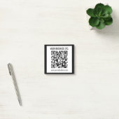 Uw bedrijfsnaam & bewerkbare QR-code Post-it® Notes (Kantoor)