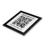 Uw bedrijfsnaam & bewerkbare QR-code Tegeltje<br><div class="desc">Voeg simpelweg je websiteadressen URL toe om direct een scanbare QR-code te creëer.</div>