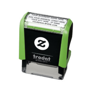 Uw bedrijfsnaam e-mailadres stempel voorbeeld