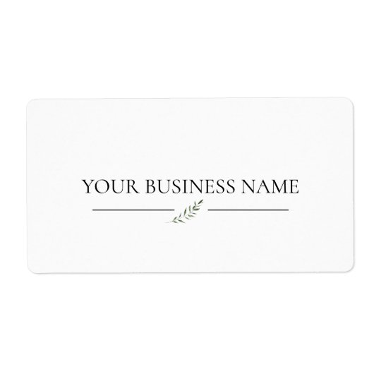 Uw bedrijfsnaam Elegant Simple Product Label (Voorkant)