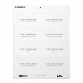 Uw bedrijfsnaam Elegant Simple Product Label (Full Sheet)