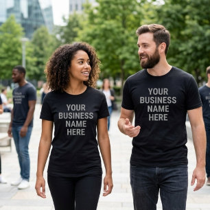 Uw bedrijfsnaam hier Aangepaste start-up T-shirt