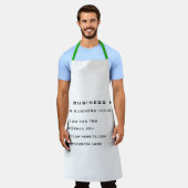 Uw bedrijfsnaam Info Bedrijf Schort Sjabloon (Gedragen)