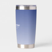 Uw bedrijfsnaam & Logo | Bewerkbaar Blauw & Wit Geïsoleerde Drinkbeker (Achterkant)