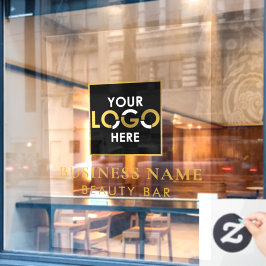 Uw bedrijfsnaam Logo Gevel Zwart & Goud Raamsticker