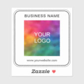 Uw bedrijfsnaam Logo Hier Sjabloon Branding Sticker (Vel)