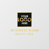 Uw bedrijfsnaam Logo Storefront Black & Gold Raamsticker (Vel)