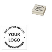 Uw bedrijfsnaam Logo Website Ronde Robber Stamp Rubberstempel (Gestempeld)