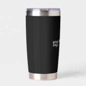 Uw bedrijfsnaam & logo | Zwart & Wit Geïsoleerde Drinkbeker (Voorkant)