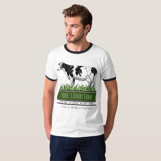 Uw bedrijfsnaam lokale Boerderij T-shirt (Voorkant volledig)