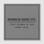 Uw bedrijfsnaam of merk enz. Donkergrijs & Zwart (Voorkant)
