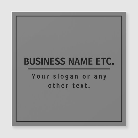 Uw bedrijfsnaam of merk enz. Donkergrijs & Zwart (Voorkant)
