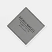 Uw bedrijfsnaam of merk enz. Donkergrijs & Zwart Servet (Hoek)