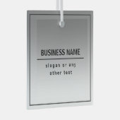 Uw bedrijfsnaam of merk enz. glas ornament (Voorkant Rechts)