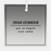 Uw bedrijfsnaam of merk enz. glas ornament (Achterkant)