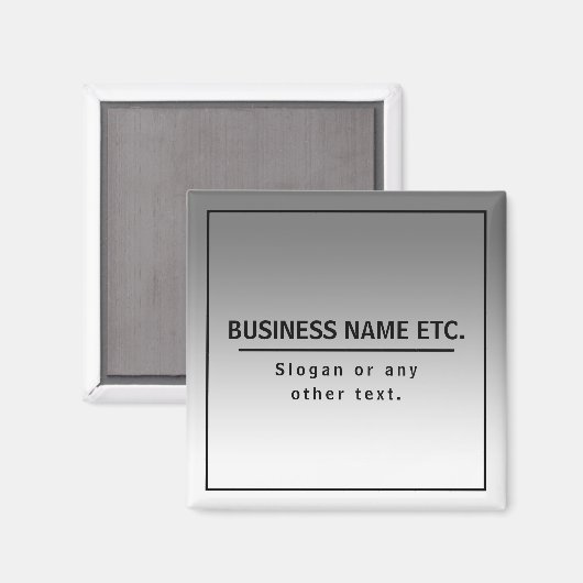 Uw bedrijfsnaam of merk enz. magneet (Voorkant / Achterkant)