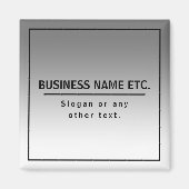 Uw bedrijfsnaam of merk enz. magneet (Voorkant)