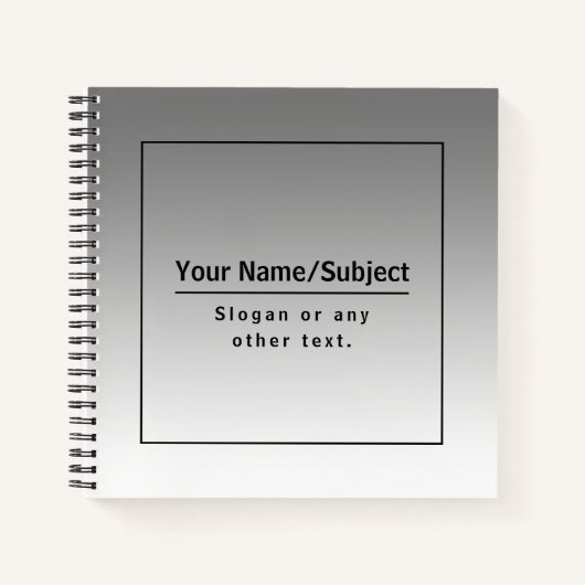 Uw bedrijfsnaam of merk enz. notitieboek (Voorkant)