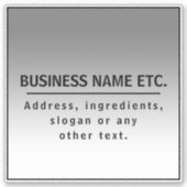 Uw bedrijfsnaam of merk enz. sticker (Voorkant)