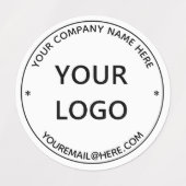 Uw bedrijfsnaam op maat voor speciale acties labels (Design 1)