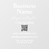 Uw bedrijfsnaam Storefront QR-code contactgegevens Raamsticker (Vel)