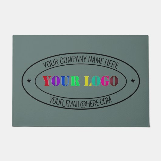 Uw BedrijfsNaam Tekst Gepersonaliseerde Kantoor Deurmat (Voorkant)