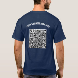 Uw bedrijfsnaam Tekst QR Code T-shirt Sjabloon