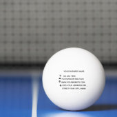 Uw bedrijfsnaam Tekstinfo Ping Pong Ball Voorbeeld (Net)