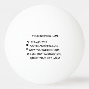 Uw bedrijfsnaam Tekstinfo Ping Pong Ball Voorbeeld