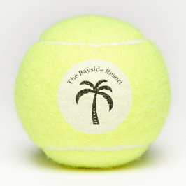 Uw bedrijfsnaam Tropical Palm Tree Tennisballen