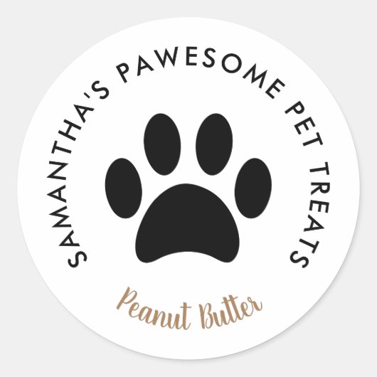 Uw bedrijfsnaam van de Logo van uw bedrijf Ronde Sticker (Voorkant)