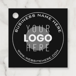 Uw bedrijfsnaam, website + geüploade Afbeelding Bedankjes Labels