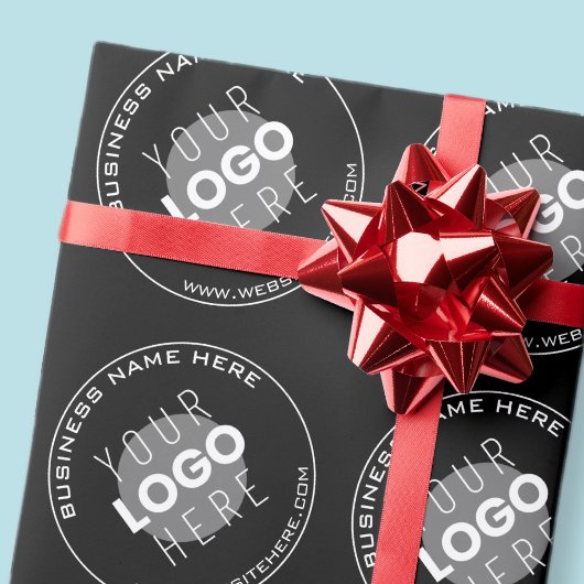 Uw bedrijfsnaam, website + geüploade Afbeelding Cadeaupapier