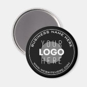 Uw bedrijfsnaam, website + geüploade Afbeelding Magneet (Voorkant / Achterkant)