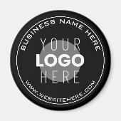 Uw bedrijfsnaam, website + geüploade Afbeelding Magneet (Voorkant)