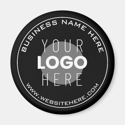 Uw bedrijfsnaam, website + geüploade Afbeelding Magneet (Voorkant)