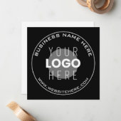 Uw bedrijfsnaam, website + geüploade Afbeelding Notitiekaartje (Voorkant / Achterkant in situ)