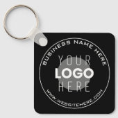 Uw bedrijfsnaam, website + geüploade Afbeelding Sleutelhanger (Voorkant)